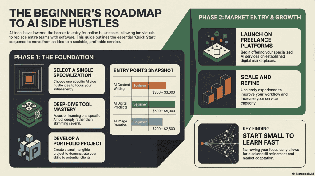How to Begin Today - roadmap to ai side hustles